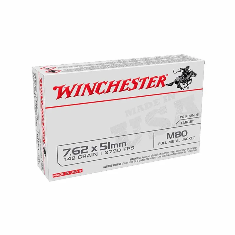 Winchester 7.62X51/308 Win 149 Gr FMJ 20 Rounds
