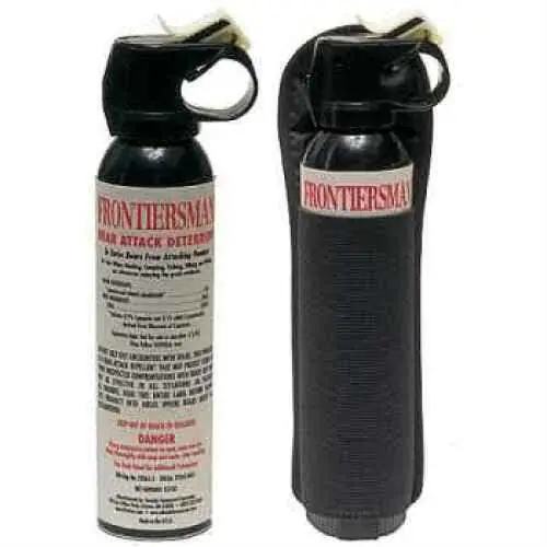 Sabre Frontiersman Bear Spray 7.9oz 30ft Range w/ Belt Holster Black FBAD-04