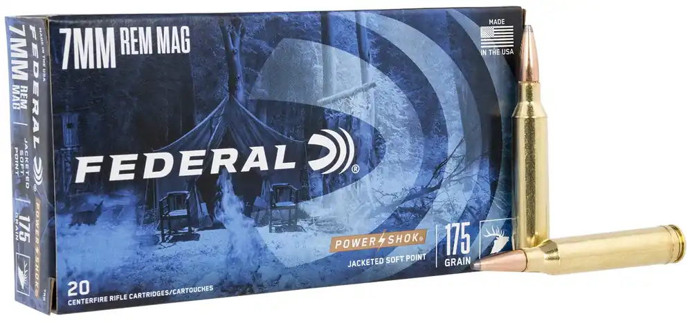 Federal Power-Shok 7mm Rem Mag 175 Gr. JSP 20/Box