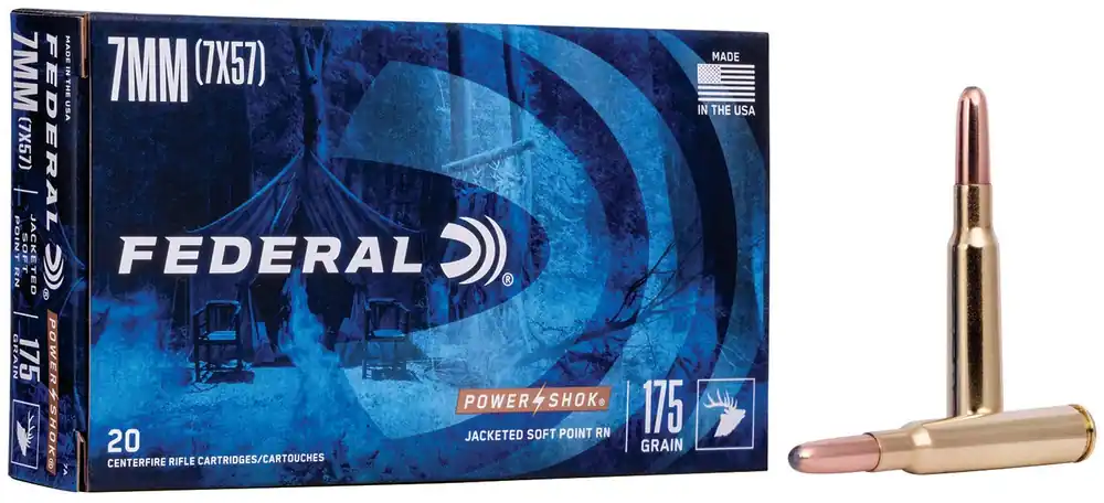 Federal Power-Shok 7MM Mauser 175 Gr. JSP 20/Box