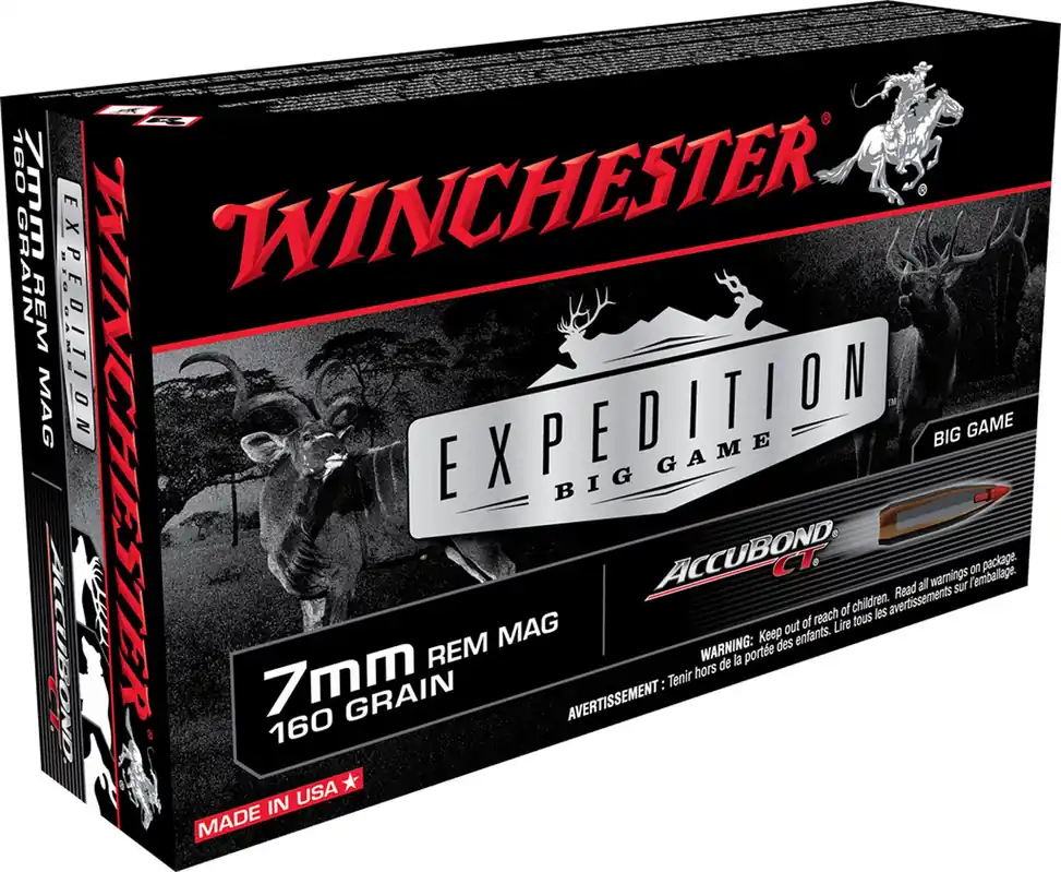 Winchester Expedition Big Game 7mm Rem Mag 160 Gr. Winchester AccuBond CT 20/Box