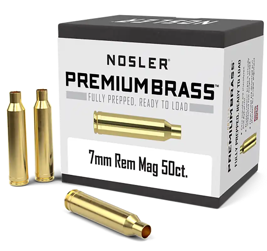 Nosler Premium Brass Unprimed Cases 7mm Rem Mag Rifle Brass