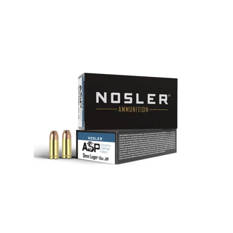 Nosler 9MM 115 GR JHP Asp MATCH 50rd