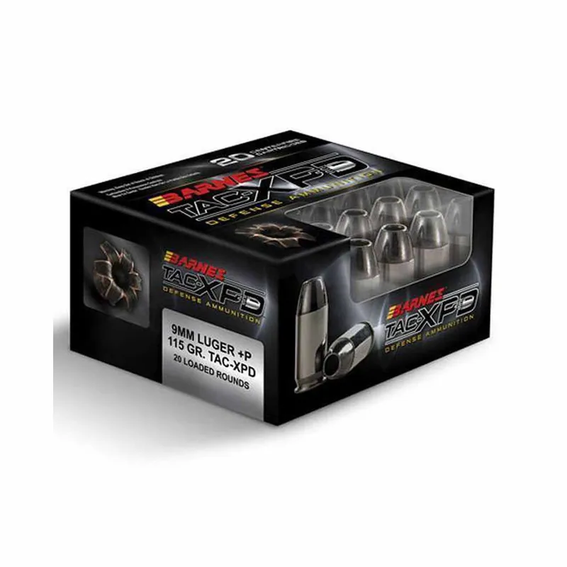 Barnes Bullets TAC-XPD 9mm Luger+P 115 Gr TAC-XP 20/Box