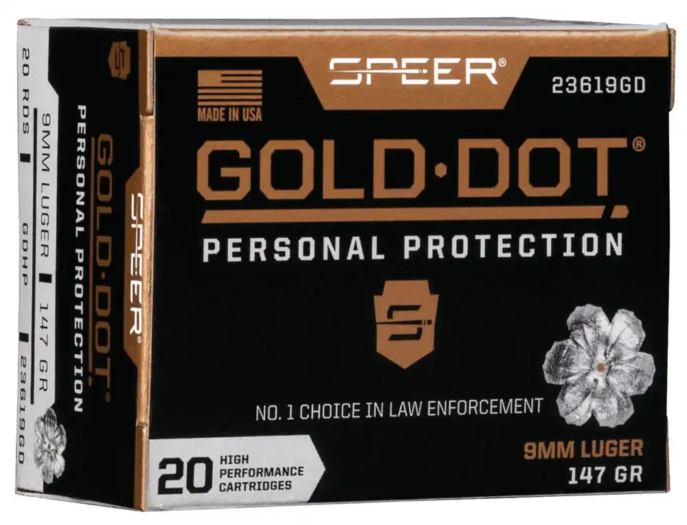 Speer 23619GD Gold Dot Personal Protection Handgun Ammo 9MM Luger