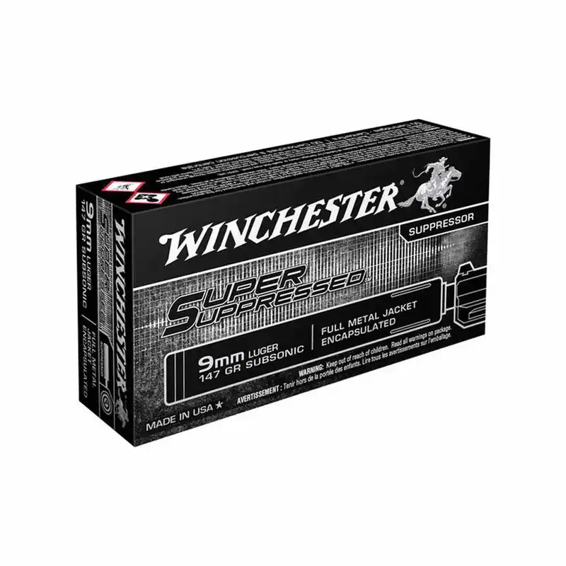 Winchester 9mm Suppressor 147gr 50rd - Box