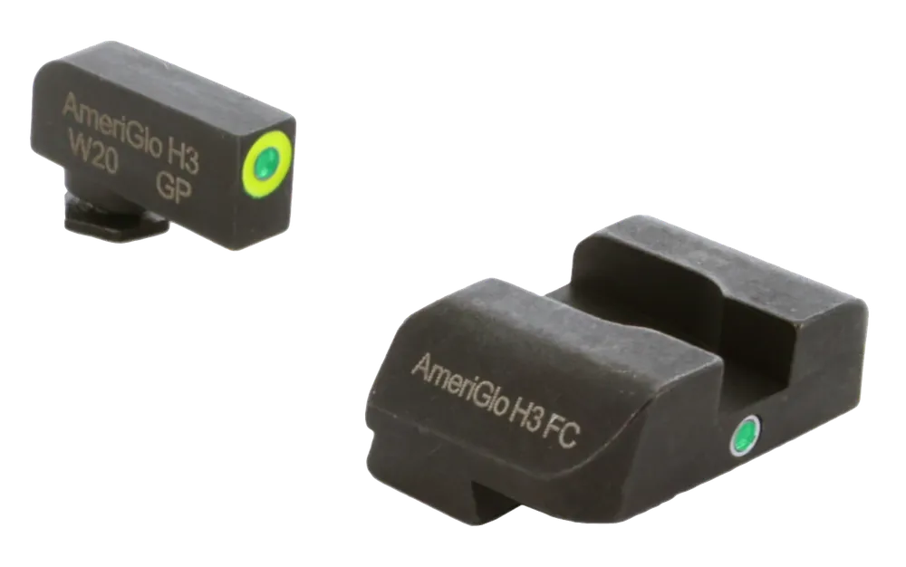 AmeriGlo i-Dot Sight Set for Glock Gen 1-4 9mm/.40/.380, Gen 5 10mm/.45 Green GL301