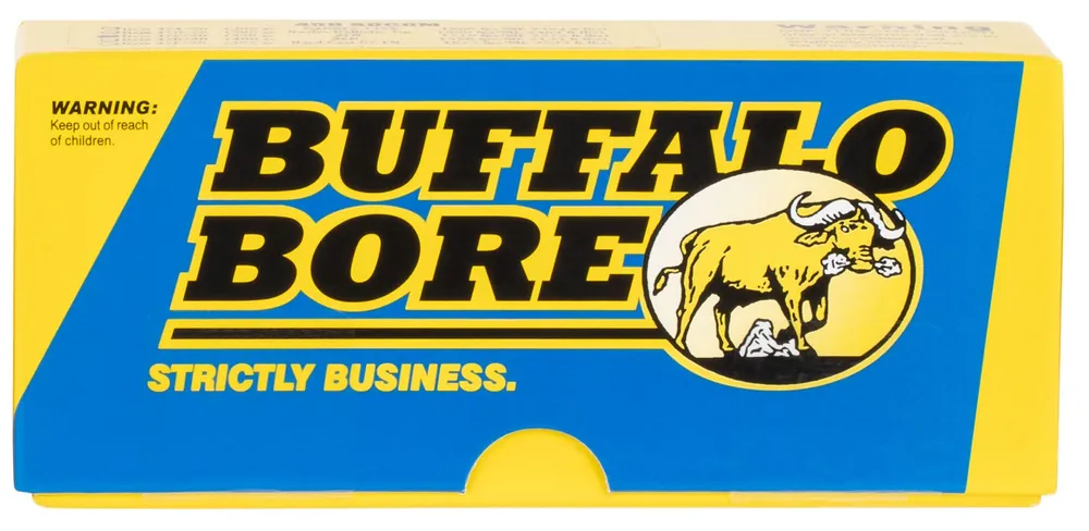 Buffalo Bore Ammunition Hunting & Sniping Strictly Business 458 SOCOM 350 gr Semi Jacketed Flat Point 20 Per Box