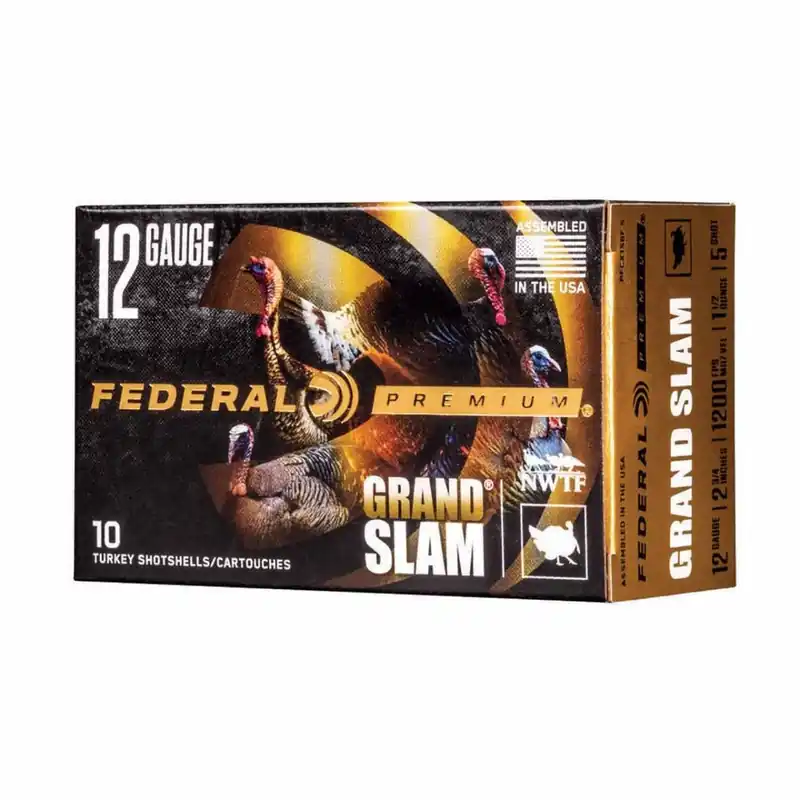 Federal Premium Grand Slam 12 Ga 2-3/4" 1-1/2 oz 5 Copper-plated Lead Shot 10 Shells Per Box