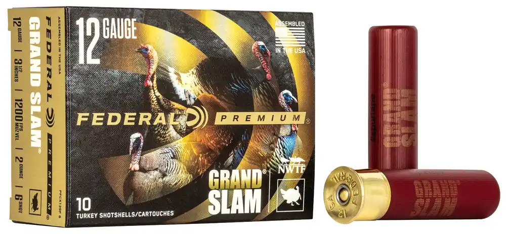 Federal Premium Grand Slam Shotshells 12ga 3-1/2" 2.0 oz 6 Copper-plated Lead Shot 10 Shells Per Box