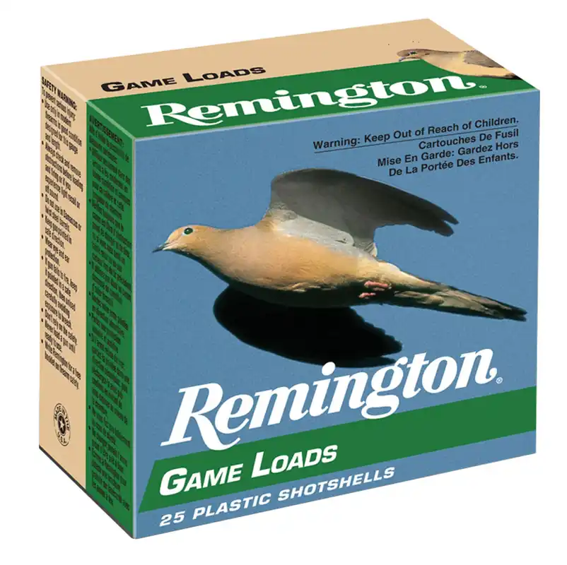 Remington Game Loads Shotshells 20ga 2-3/4" 7/8 oz 8 Lead Shot 25 Shells Per Box