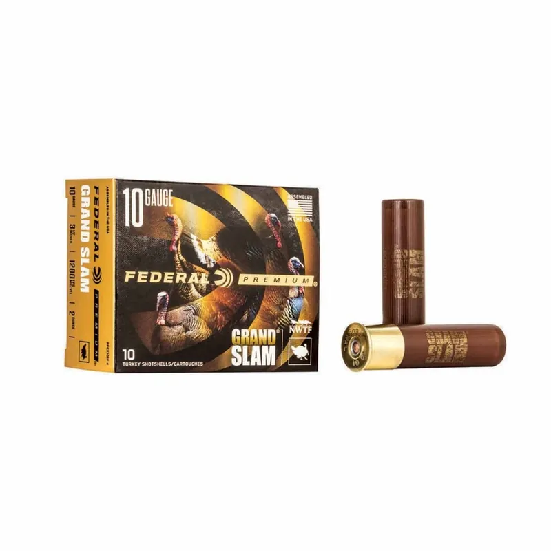 Federal Premium Grand Slam Shotshells 10ga 3-1/2" 2.0 oz 5 Copper-plated Lead Shot 10 Shells Per Box