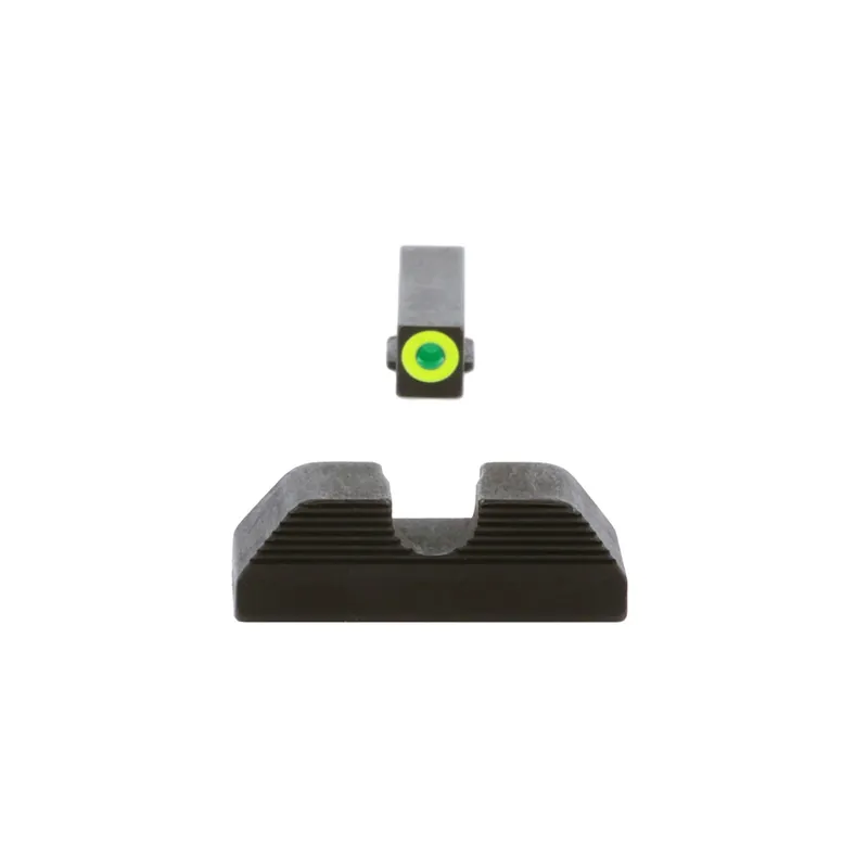 Ameriglo Protector Sight Set for Glock Gen 1-4 9mm/.40/.380, Gen 5 10mm/.45 Green Tritium LumiGreen Outline GL354