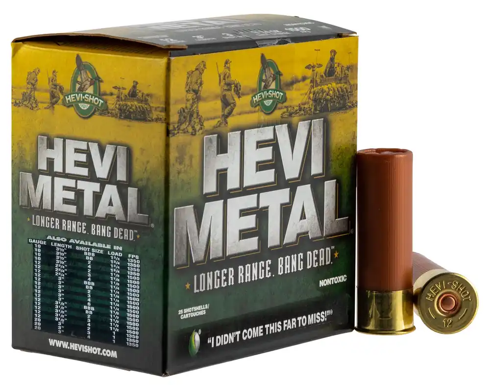 HEVI-Shot HEVI-Metal Longer Range 12 GA 3-1/2" 1-1/2 oz. 3 Shot 25/Box