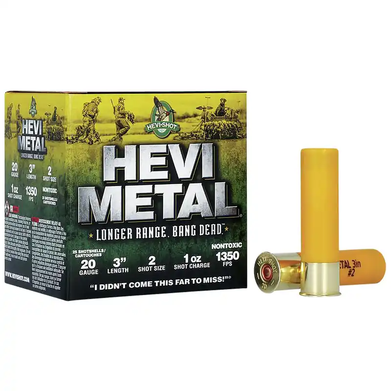 HEVI-Metal Hevi-Metal Longer Range 20 Gauge 3" 1 oz 1350 fps 2 Shot 25/Box
