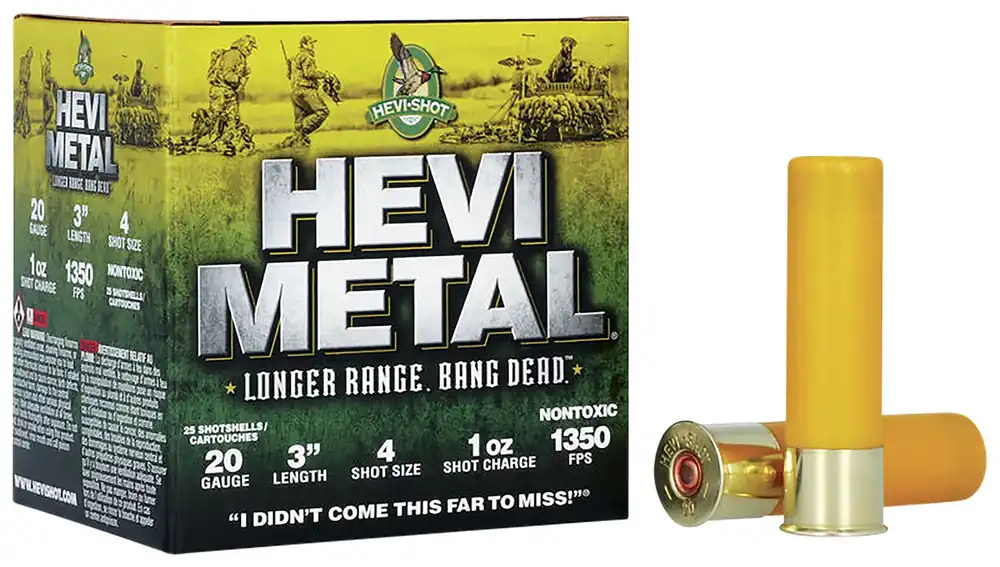 HEVI-Shot HEVI-Metal Longer Range 20 GA 3" 1 oz. 4 Shot 25/Box