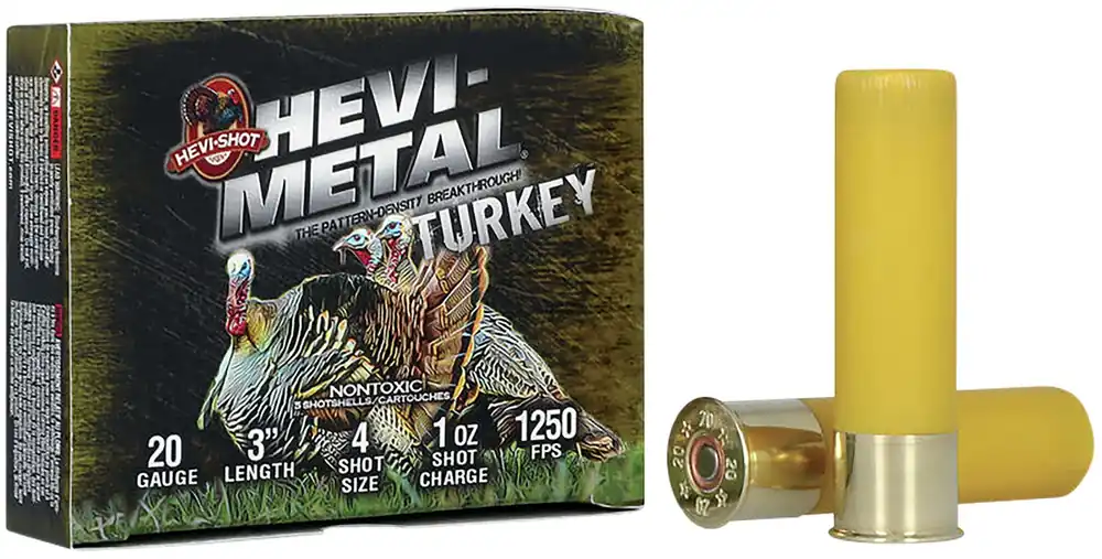 Hevi-Shot Hevi-Metal Turkey Shotshells 20 ga. 3" 4/ 6 Shot 1250 fps 5 Shells Per Box HS32045