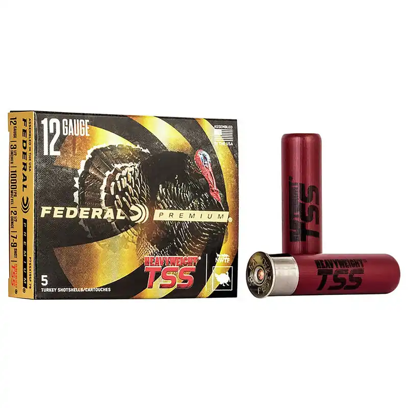 Federal Premium Turkey TSS 12G 3.50" 2 1/2 oz 1000 fps Tungsten 7, 9 Shot 5/Bx