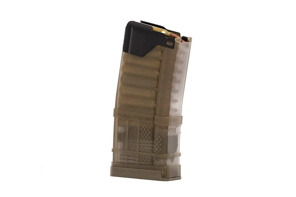 Lancer L5AWM Gen 2 223/5.56 Magazine 20 Round FDE/Transparent 738435615130