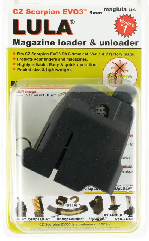 Maglula Lula Loader/Unloader for 9mm CZ Scorpion EVO 3 Polymer Black LU17B