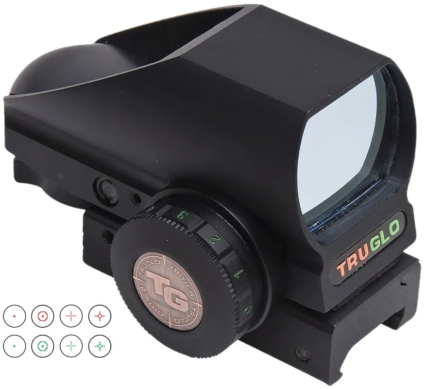 TruGlo Tru•Brite Anodized Matte Black 34x24mm DUAL•COLOR Multi-reticle
