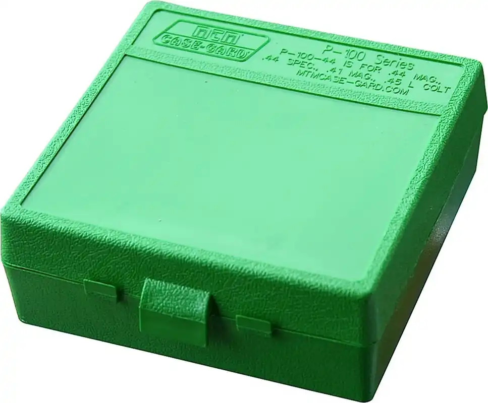 MTM Case-Gard Case-Gard P-100 Multi-Caliber Handgun Green Polypropylene 100rd