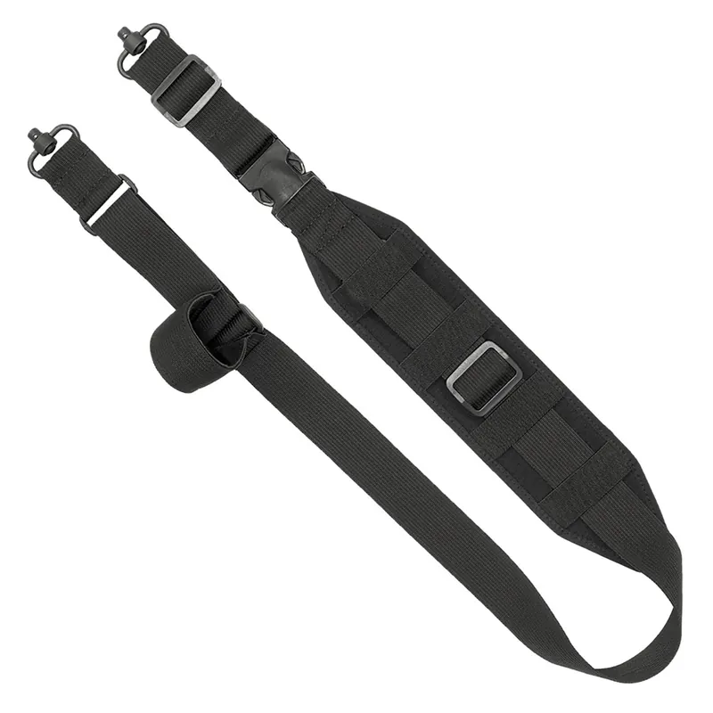 GrovTec US Inc QS Heavy Gunner with Black Finish, 3" W, Adjustable Design & 1.50" Push Button Swivels for Rifle/Shotgun