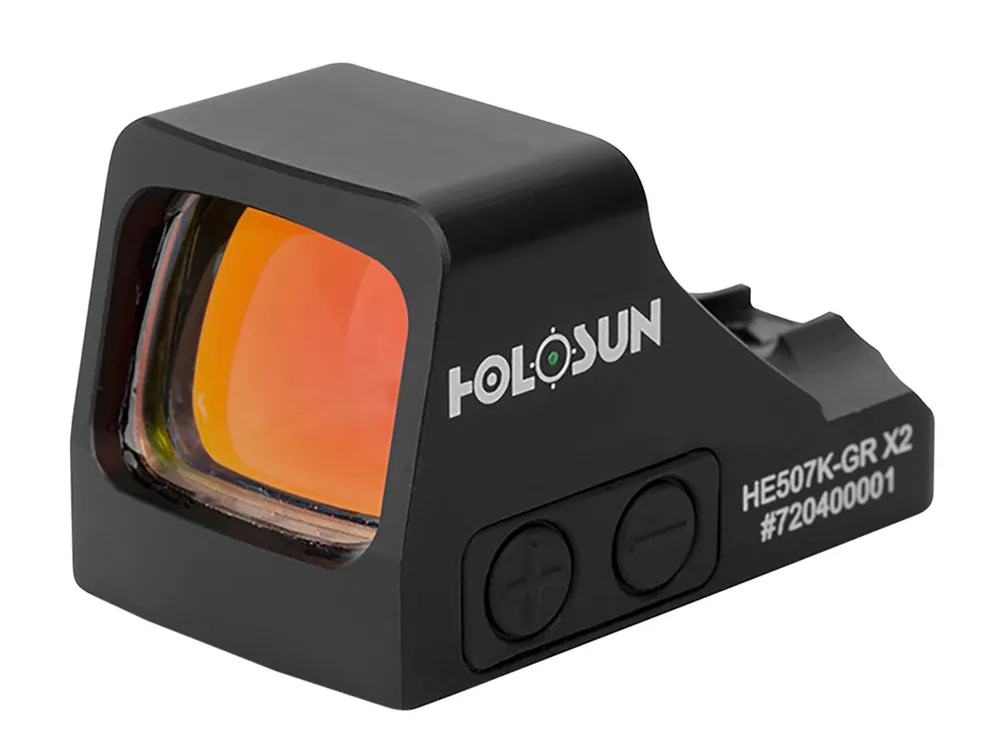 Holosun HE507K-GR X2 Black Anodized 0.58 x 0.77 2 MOA Green Dot/32 MOA Circle Multi Reticle