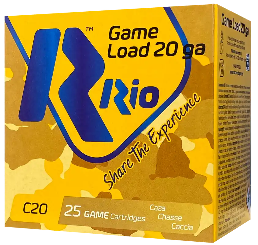 Rio Ammunition Game Load 20 GA 2.75" 1 oz. 6 Shot 25/Box