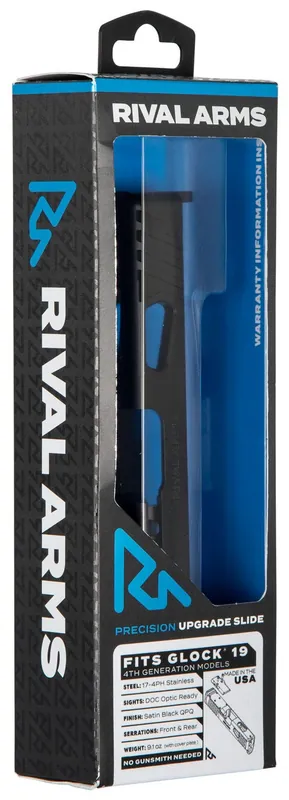 Rival CNC Milled Glock 19 Slide Gen 4 Black