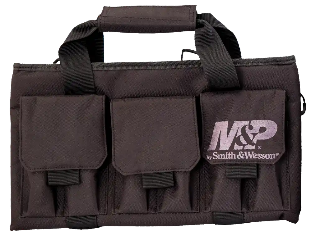 M&P Pro Tac Handgun Case 14 1/2" W x 8"H x 3" D Foam Padded Nylon Zipper Closure Black