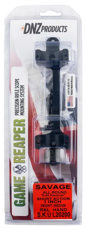 DNZ Game Reaper-Savage Scope Mount/Ring Combo Matte Black 1"