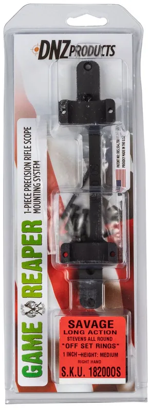 DNZ Game Reaper 1-Piece Scope Mount & Rings, Savage Black 1"