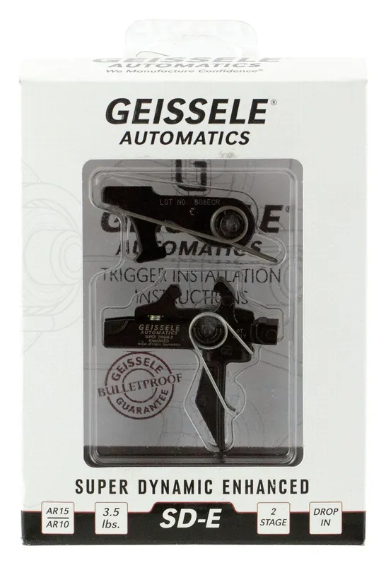 Geissele Automatics AR-15 Super Dynamic Enhanced Trigger Two Stage 3.5 lb Pull Black