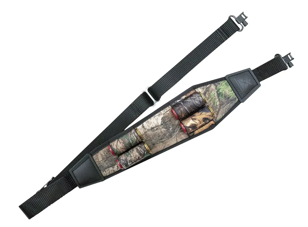 GrovTec US Inc Shotgun Ammo with Realtree Xtra Finish, Padded Design, 4 Shell Loops & Locking Swivels for Shotguns