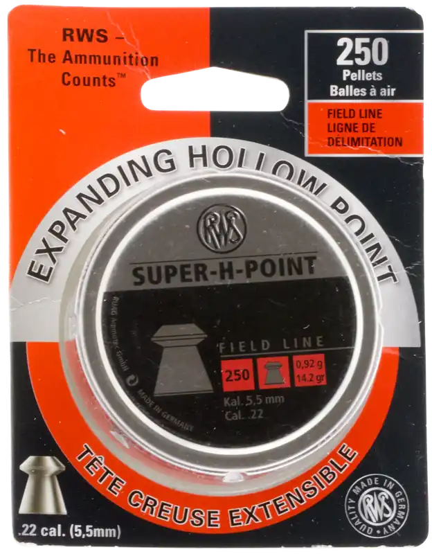RWS/Umarex Super-H Point Field Line 22 Lead Hollow Point 250 Per Tin