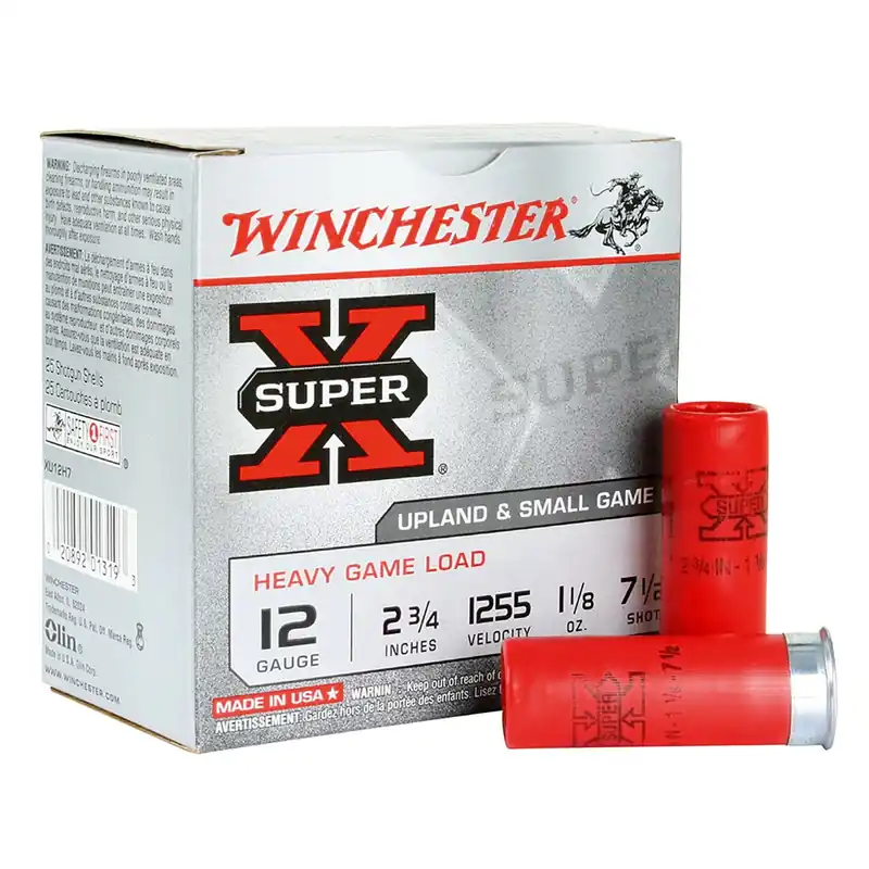 Winchester Ammo Super X Heavy Game Load 12 Gauge 2.75" 1 1/8 oz 1255 fps 7.5 Shot 25/Box