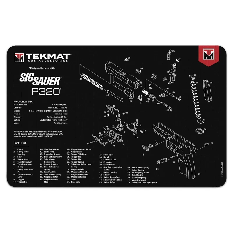 TekMat Sig Sauer P320 17 Gun Cleaning Mat"