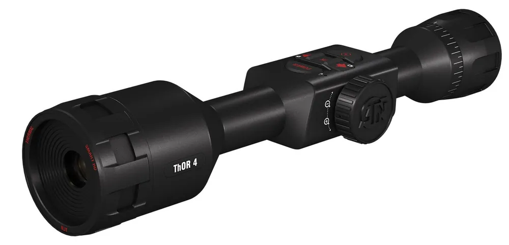 ATN Thor 4 Thermal Rifle Scope 4.5-18X Multi Reticle 384x288 60Hz Resolution 30mm Tube Rangefinder Aluminum Black