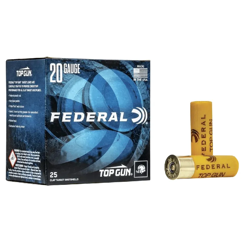 Federal Top Gun 20 GA Shotshells 2.75" 7.5 Shot 25 Rounds