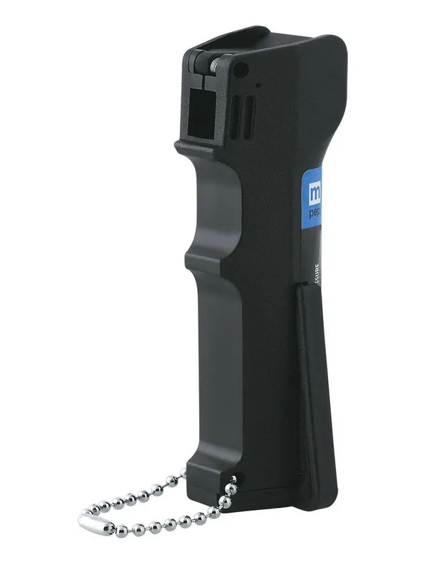 Mace Triple Action Police Model Pepper Spray 0.63oz 12ft Range w/ Keychain Black 80812