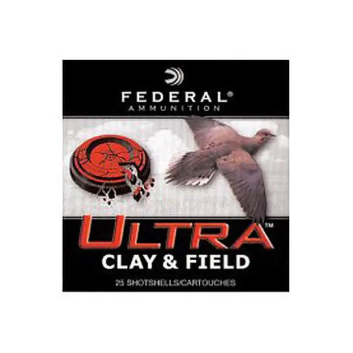 Federal Ultra Clay and Field 12 GA 2.75‘ 1290 FPS 1oz 3.25 Dram 8 Shot 25 Rds UCH12SI8