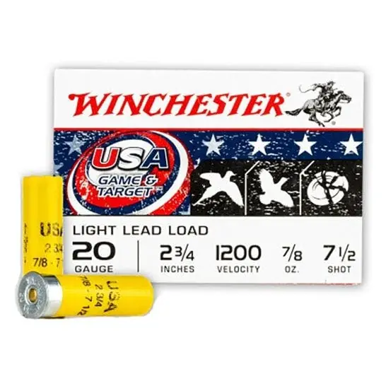 Winchester USA Game & Target 20 GA 2.75" 7.5 Shot 7/8 oz. 25/Box