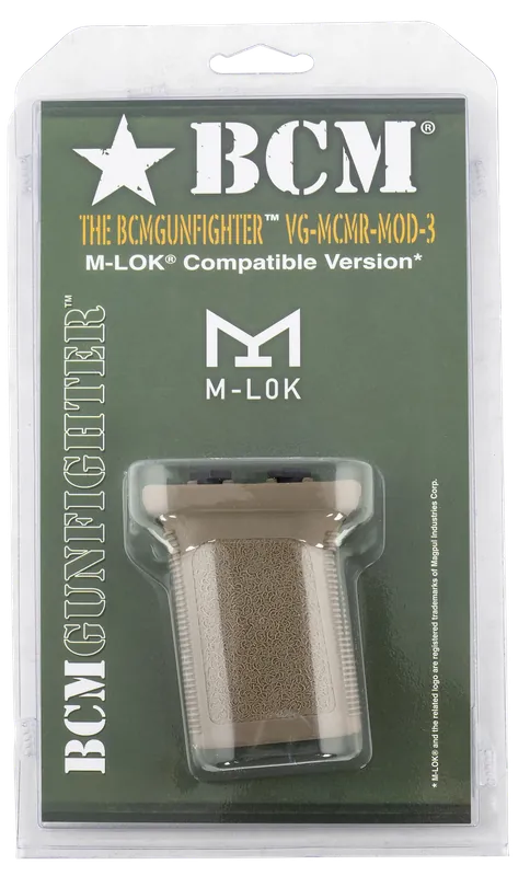 Bravo Company BCM Gunfighter Grip Mod 3 M-LOK Flat Dark Earth Polymer VGMCMRMOD3FDE