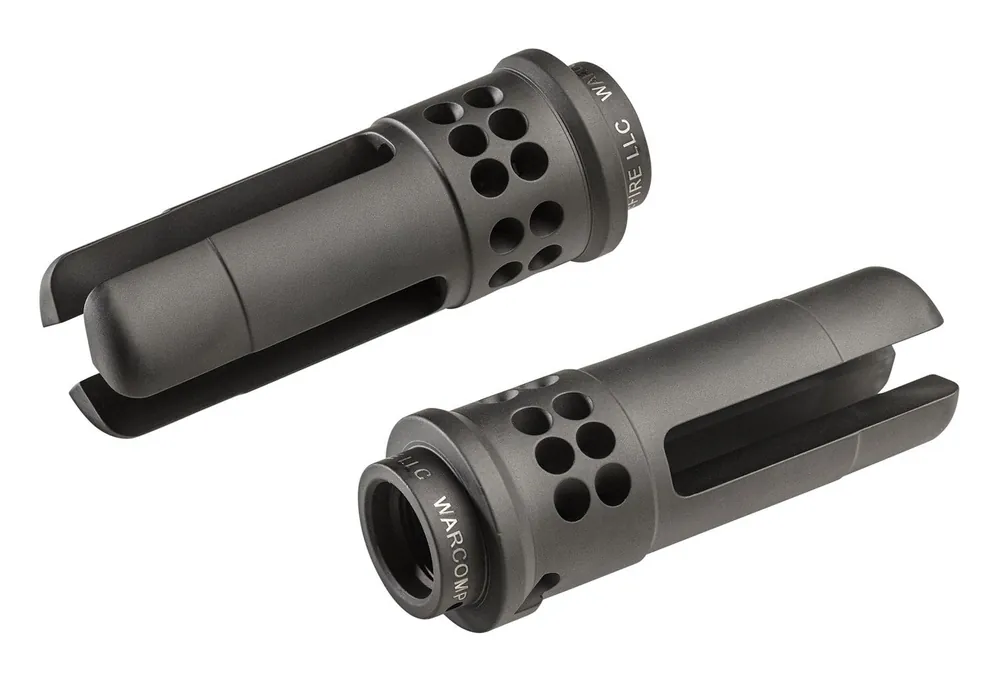 SureFire Warcomp QD Flash Hider 22 Cal (5.56mm) 1/2"-28 tpi, Open Tine 3-Prong, WARCOMP5561228