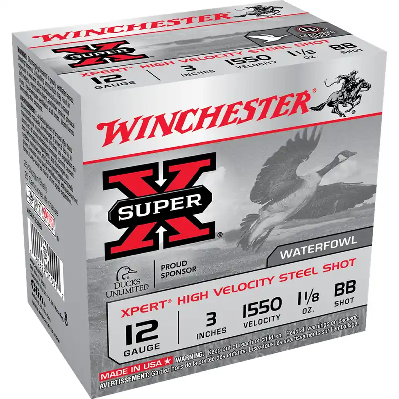 Winchester Super-X Xpert High Velocity Steel 12 GA 3" BB Shot 25/Box