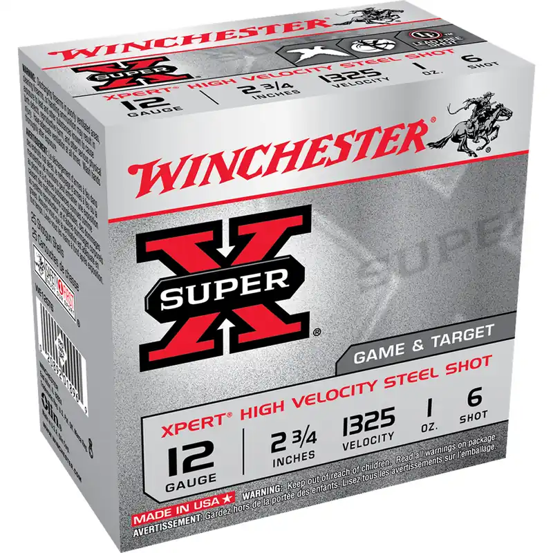 Winchester Super-X Xpert Steel Game Load 12 GA 2-3/4" 6 Shot 25/Box