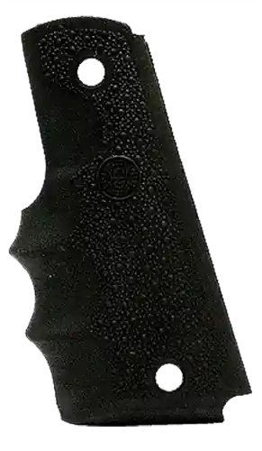 Hogue OverMolded Grip Cobblestone Black Rubber with Finger Grooves for 1911
