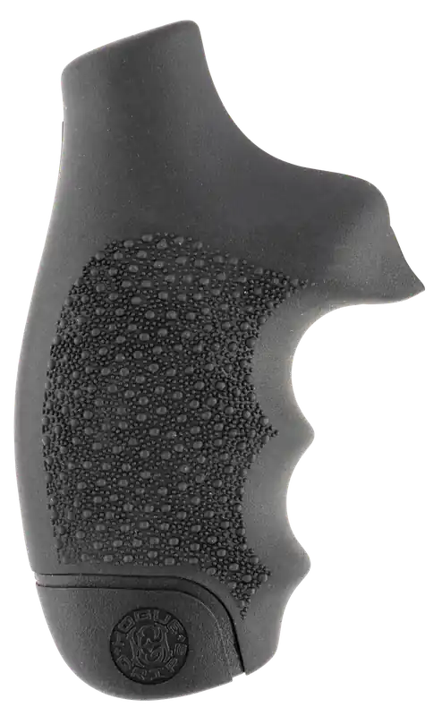 Hogue OverMolded S&W J-Frame Monogrip - Cobblestone Black Rubber with Finger Grooves