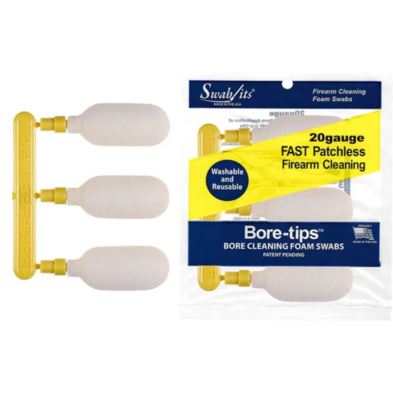 Swab-Its Gun Cleaning Bore-tips 20 Gauge Barrel 3-Pack Swabs